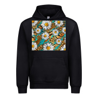 Black Leopard And Tiger Daisy Urban Hoodie - RanaPortraitStore