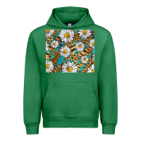 Emerald Leopard And Tiger Daisy Urban Hoodie - RanaPortraitStore