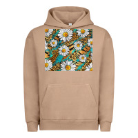 Pigment Burro Leopard And Tiger Daisy Urban Hoodie - RanaPortraitStore