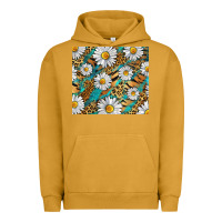 Pigment Peanut Butter Leopard And Tiger Daisy Urban Hoodie - RanaPortraitStore