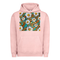 Pigment Salmon Leopard And Tiger Daisy Urban Hoodie - RanaPortraitStore