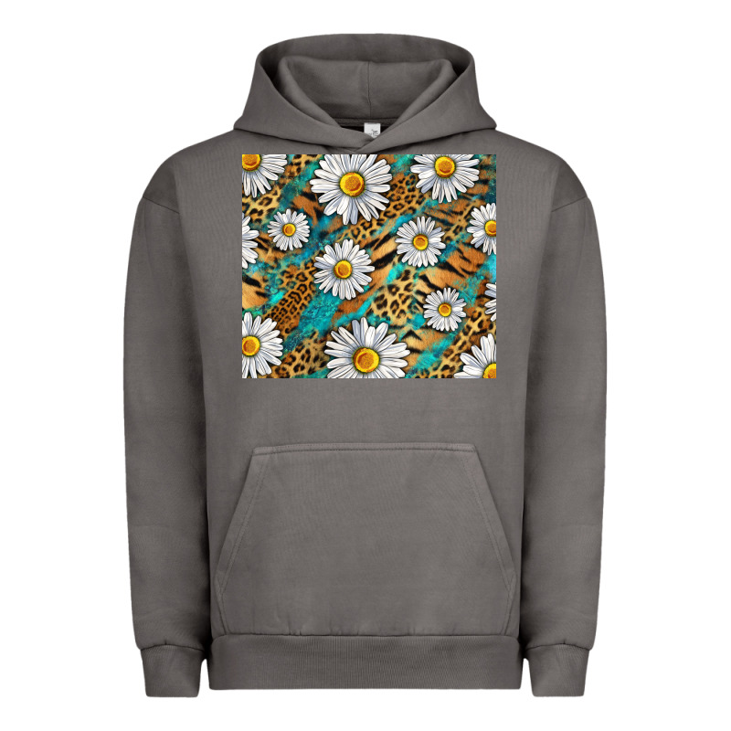 Leopard And Tiger Daisy Urban Hoodie by RanaPortraitStore | Teevron