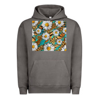 Pigment Tornado Leopard And Tiger Daisy Urban Hoodie - RanaPortraitStore