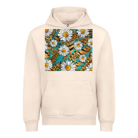 Sandshell Leopard And Tiger Daisy Urban Hoodie - RanaPortraitStore