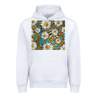 White Leopard And Tiger Daisy Urban Hoodie - RanaPortraitStore