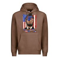 Chestnut merica with lincoln Premium Hoodie - texasbilliewilder