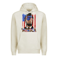 Oatmeal Heather merica with lincoln Premium Hoodie - texasbilliewilder