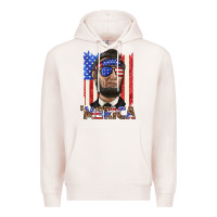 Pale Pink merica with lincoln Premium Hoodie - texasbilliewilder