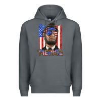 Rock merica with lincoln Premium Hoodie - texasbilliewilder