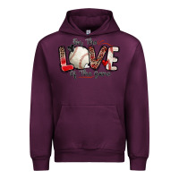 Mauve Wine for the love of the game baseball Urban Hoodie - Zillion Design Studio