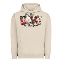 Pigment French Oak for the love of the game baseball Urban Hoodie - Zillion Design Studio