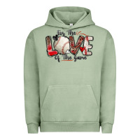 Pigment Oil Green for the love of the game baseball Urban Hoodie - Zillion Design Studio