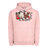 Pigment Salmon for the love of the game baseball Urban Hoodie - Zillion Design Studio