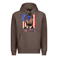 Coffee merica with lincoln Premium Hoodie - texasbilliewilder