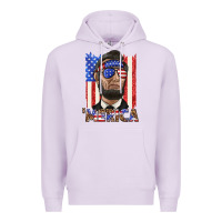 Lilac merica with lincoln Premium Hoodie - texasbilliewilder