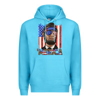 Ocean Blue merica with lincoln Premium Hoodie - texasbilliewilder