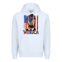 White merica with lincoln Premium Hoodie - texasbilliewilder