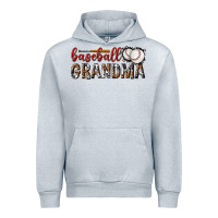 Heather Grey baseball grandma with leopard Urban Hoodie - texasbilliewilder