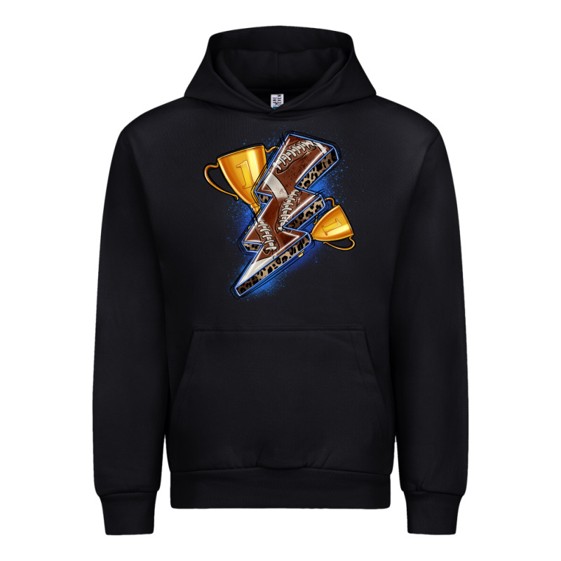 Football Lightning Bolt Urban Hoodie by Zillion Design Studio | Teevron
