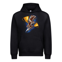 Black football lightning bolt Urban Hoodie - Zillion Design Studio