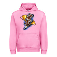 Fuchsia Pink football lightning bolt Urban Hoodie - Zillion Design Studio