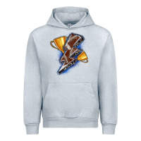 Heather Grey football lightning bolt Urban Hoodie - Zillion Design Studio