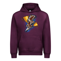 Mauve Wine football lightning bolt Urban Hoodie - Zillion Design Studio