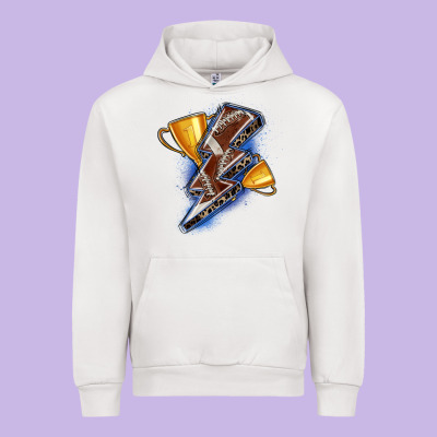 Urban Hoodie football lightning bolt
