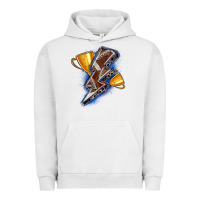 Pigment Lunar Rock football lightning bolt Urban Hoodie - Zillion Design Studio