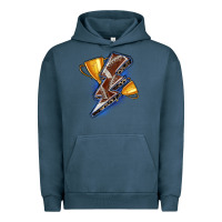Pigment Midnight Navy football lightning bolt Urban Hoodie - Zillion Design Studio