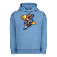 Pigment Pebble Blue football lightning bolt Urban Hoodie - Zillion Design Studio