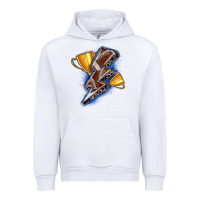 White football lightning bolt Urban Hoodie - Zillion Design Studio