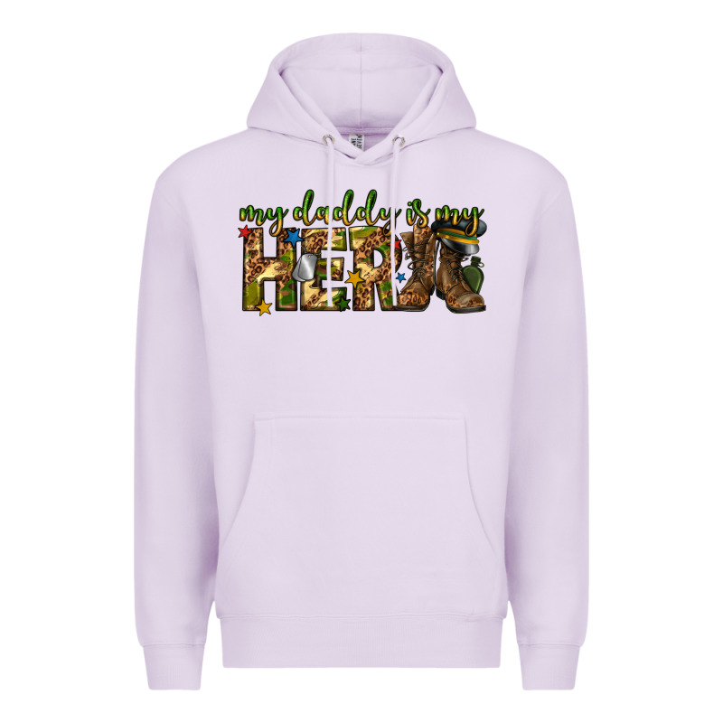 My Daddy Is My Hero Army Western Premium Hoodie by texasbilliewilder | Teevron