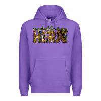 Purple my daddy is my hero army western Premium Hoodie - texasbilliewilder