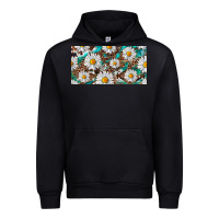 Black leopard daisy Urban Hoodie - RanaPortraitStore