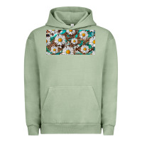 Pigment Oil Green leopard daisy Urban Hoodie - RanaPortraitStore