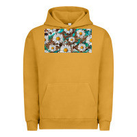 Pigment Peanut Butter leopard daisy Urban Hoodie - RanaPortraitStore
