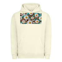 Pigment Pistachio leopard daisy Urban Hoodie - RanaPortraitStore