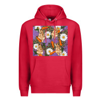 Cardinal easter bunny carrot daisys leopard glitter Premium Hoodie - RanaPortraitStore
