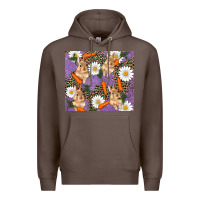 Coffee easter bunny carrot daisys leopard glitter Premium Hoodie - RanaPortraitStore