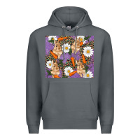 Rock easter bunny carrot daisys leopard glitter Premium Hoodie - RanaPortraitStore