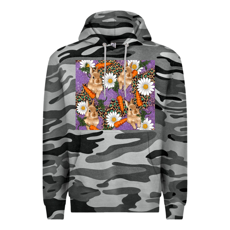 Easter Bunny Carrot Daisys Leopard Glitter Premium Hoodie by RanaPortraitStore | Teevron