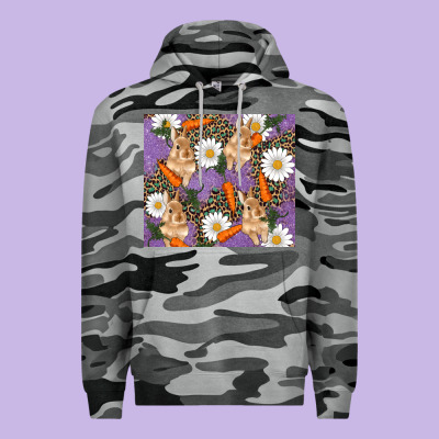 Easter Bunny Carrot Daisys Leopard Glitter Premium Hoodie Designed By Ranaportraitstore