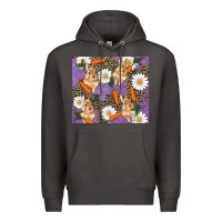 Smoke easter bunny carrot daisys leopard glitter Premium Hoodie - RanaPortraitStore