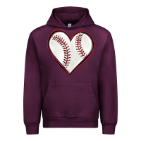 Mauve Wine baseball heart Urban Hoodie - texasbilliewilder