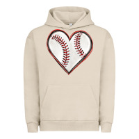 Pigment French Oak baseball heart Urban Hoodie - texasbilliewilder