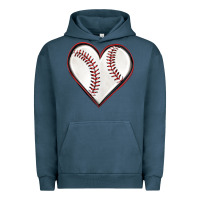 Pigment Midnight Navy baseball heart Urban Hoodie - texasbilliewilder