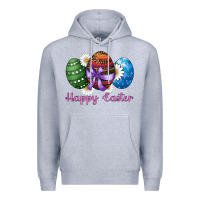 Heather Grey easter western eggs happy easter Premium Hoodie - RanaPortraitStore