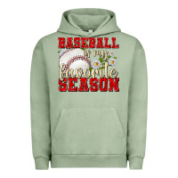 Pigment Oil Green baseball is my favorite season Urban Hoodie - texasbilliewilder