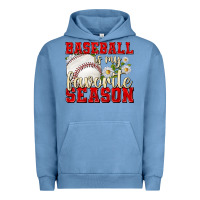 Pigment Pebble Blue baseball is my favorite season Urban Hoodie - texasbilliewilder